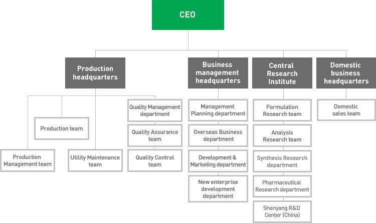 Organizational Chart Pharmaceutical Company